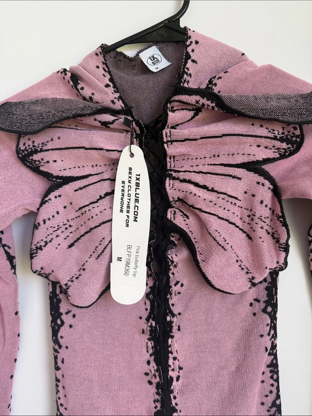 1Xblue exclusive pink butterfly cardigan - Picture 8 of 9